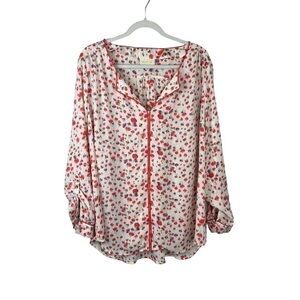 ModCloth Co Host Floral Tunic Blouse